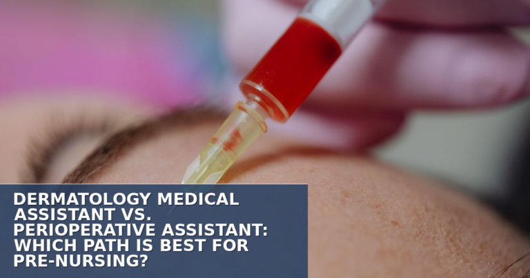 Dermatology MA vs Perioperative Assistant: Best for Pre-Nursing?